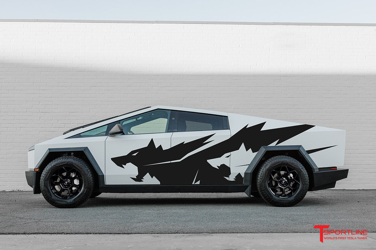 tesla cybertruck sticker:cybertruck design decal
