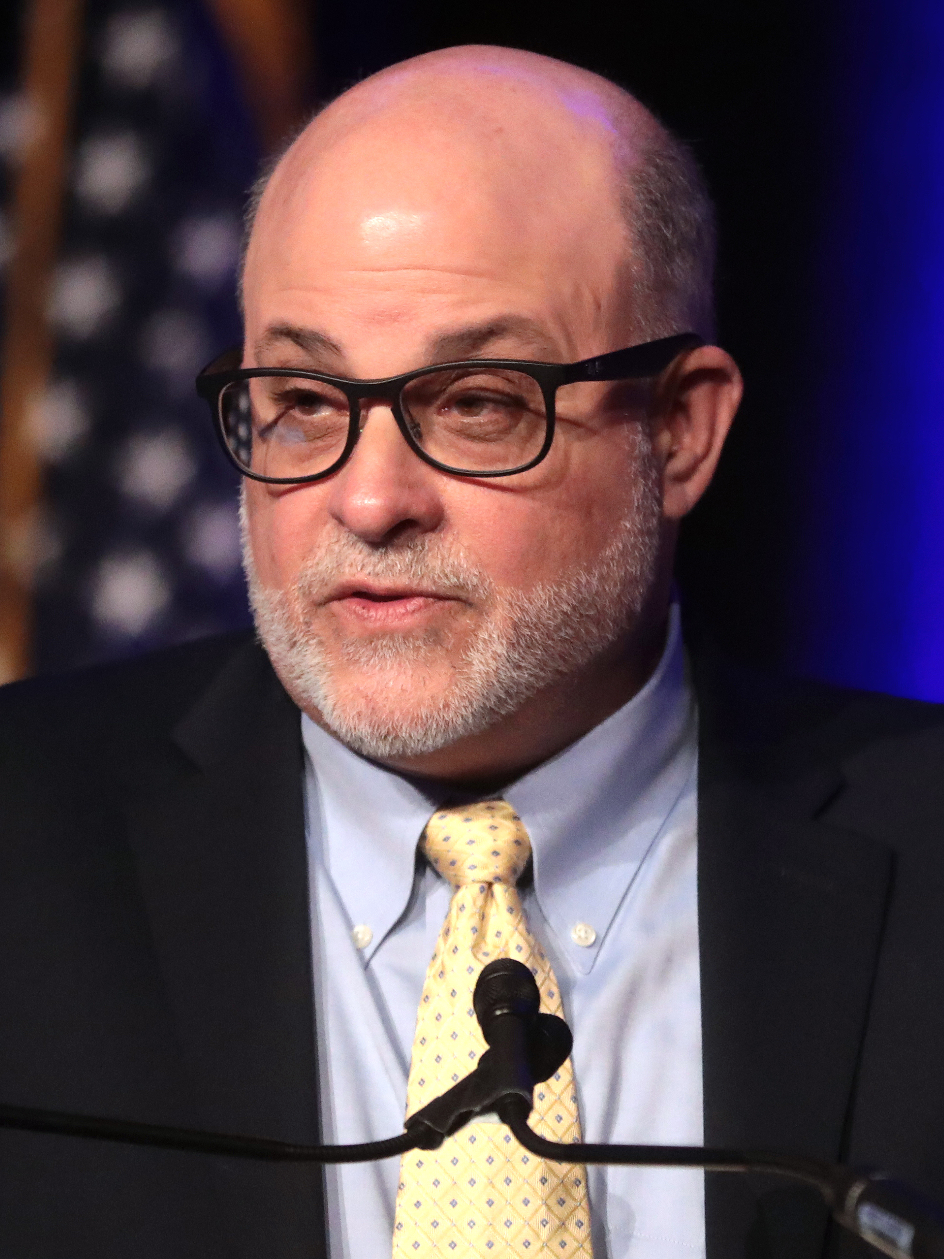 what does the lapel pin on mark levin's right lapel signify？