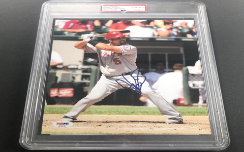 albert pujols signed baseball：albert pujols autographed baseball