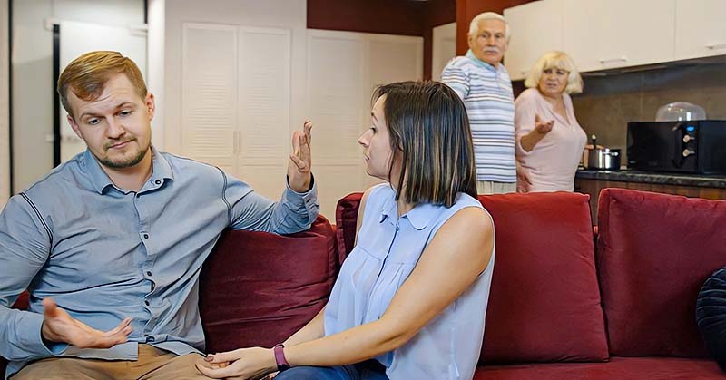 spouse reluctant to engage with my family