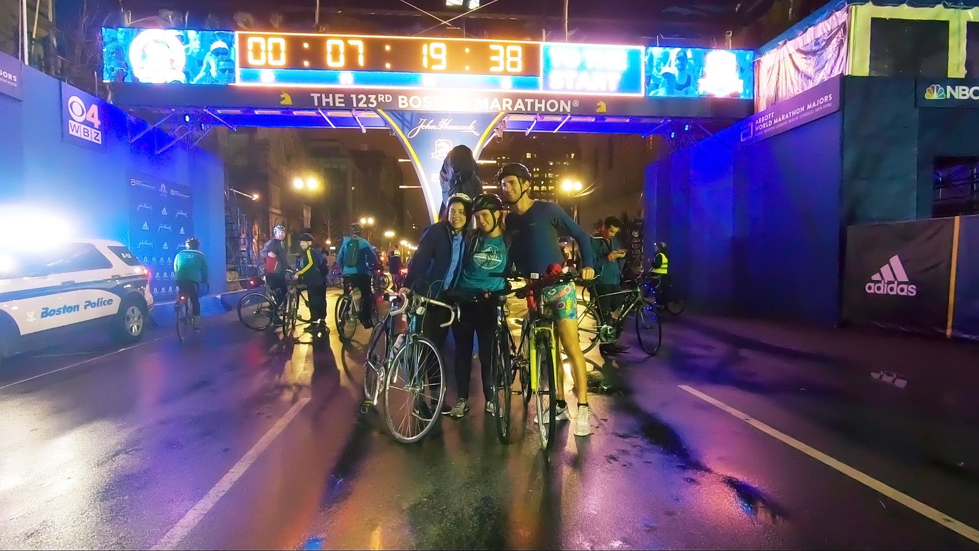 boston marathon midnight ride:boston marathon moonlit journey