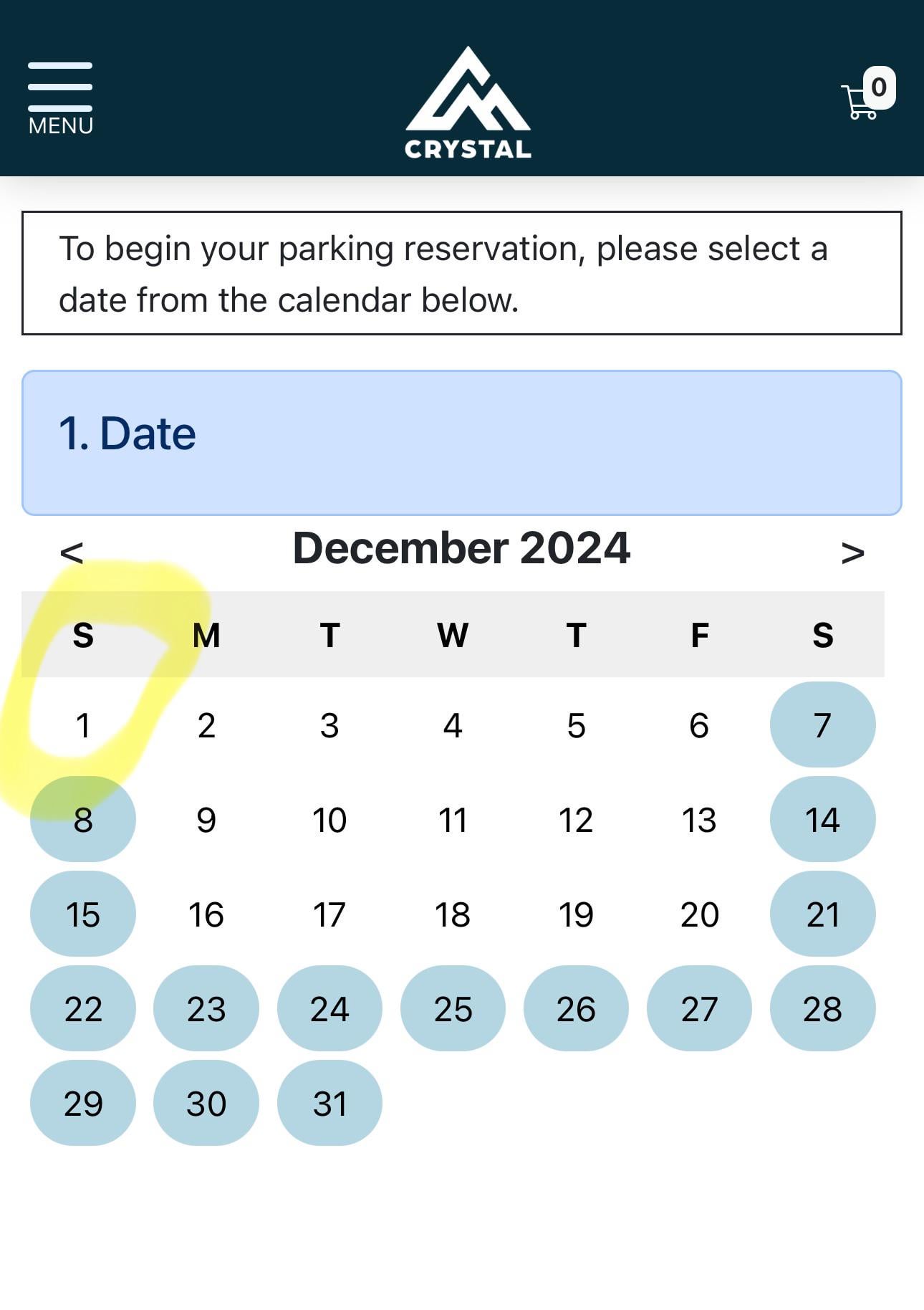 crystal parking reservations：crystal parking bookings