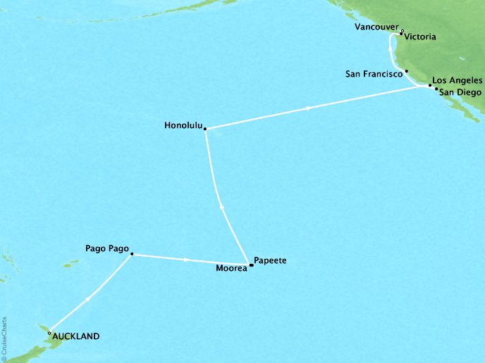 28 day cruise to hawaii and tahiti：28-day voyage to hawaii and tahiti