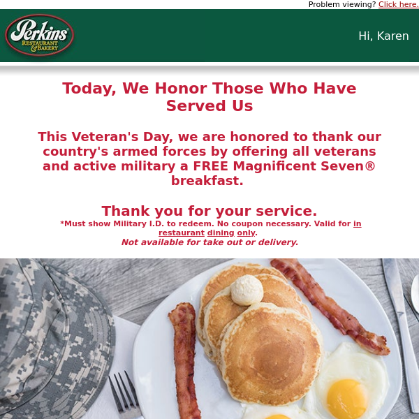 perkins restaurant military discount：perkins eatery offers discount to military personnel