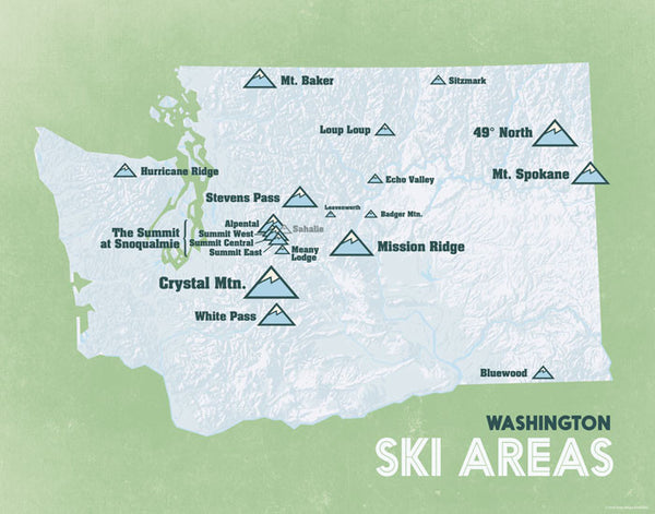 ski resorts in washington state map：washington state ski resort map