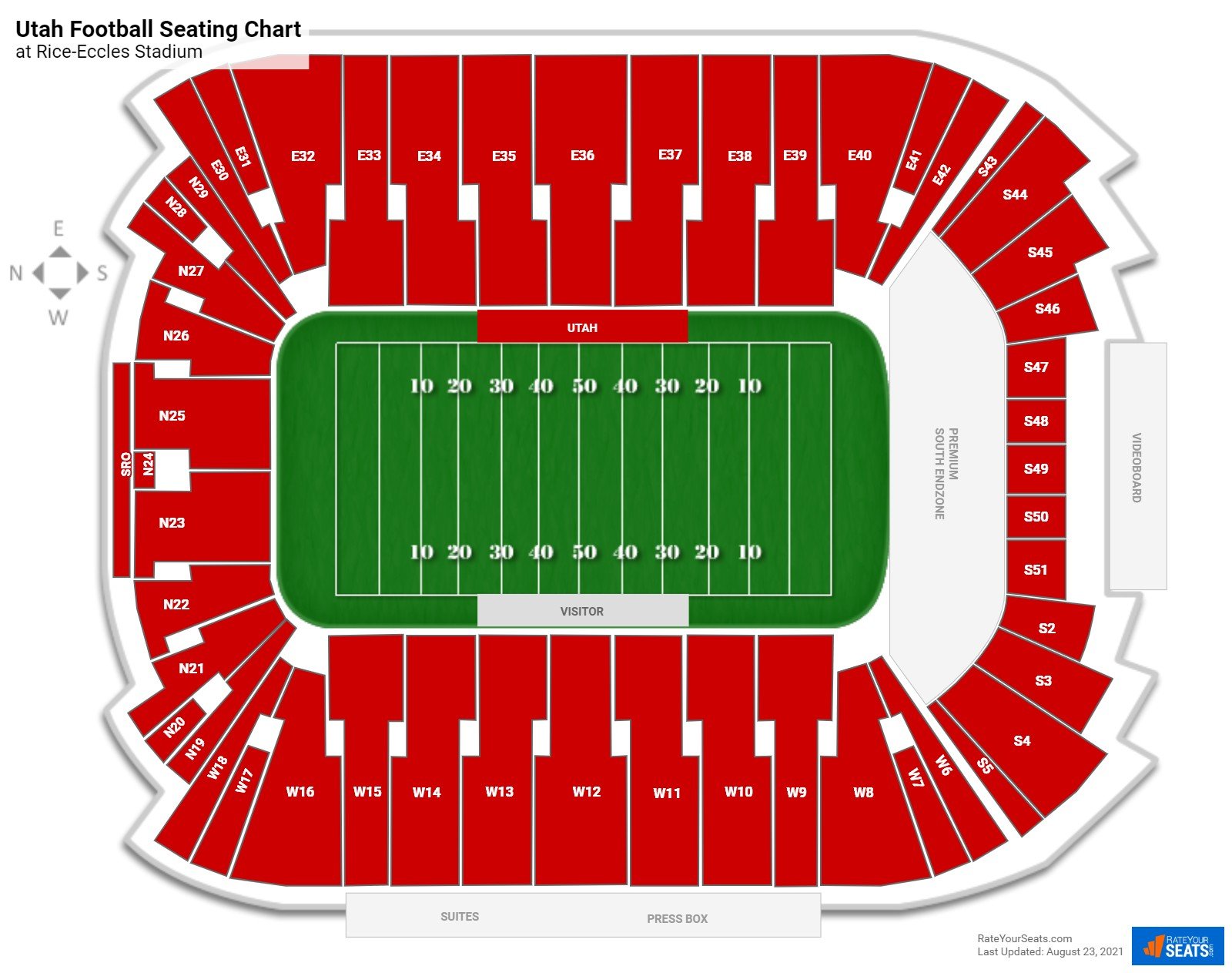 rice eccles stadium seat view:rice eccles stadium seating perspective