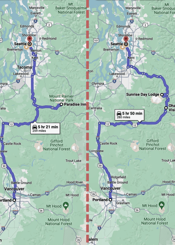 how far is seattle to portland oregon：distance between seattle and portland, oregon