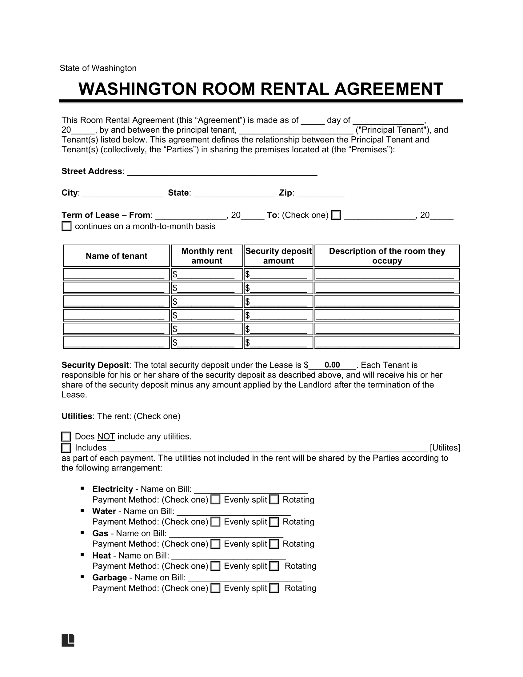 renting a room in washington state：room rental in washington state
