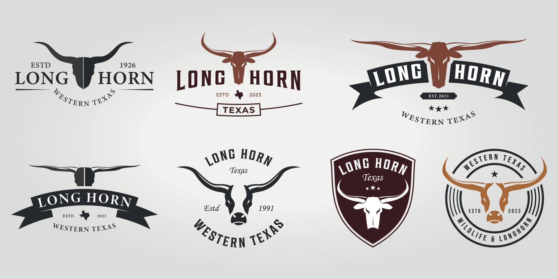 longhorns banner logo:texas cattle emblem
