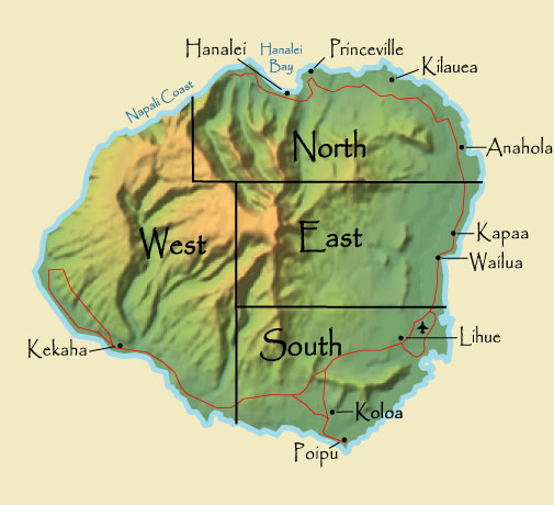 north side of kauai:kauai's northern region
