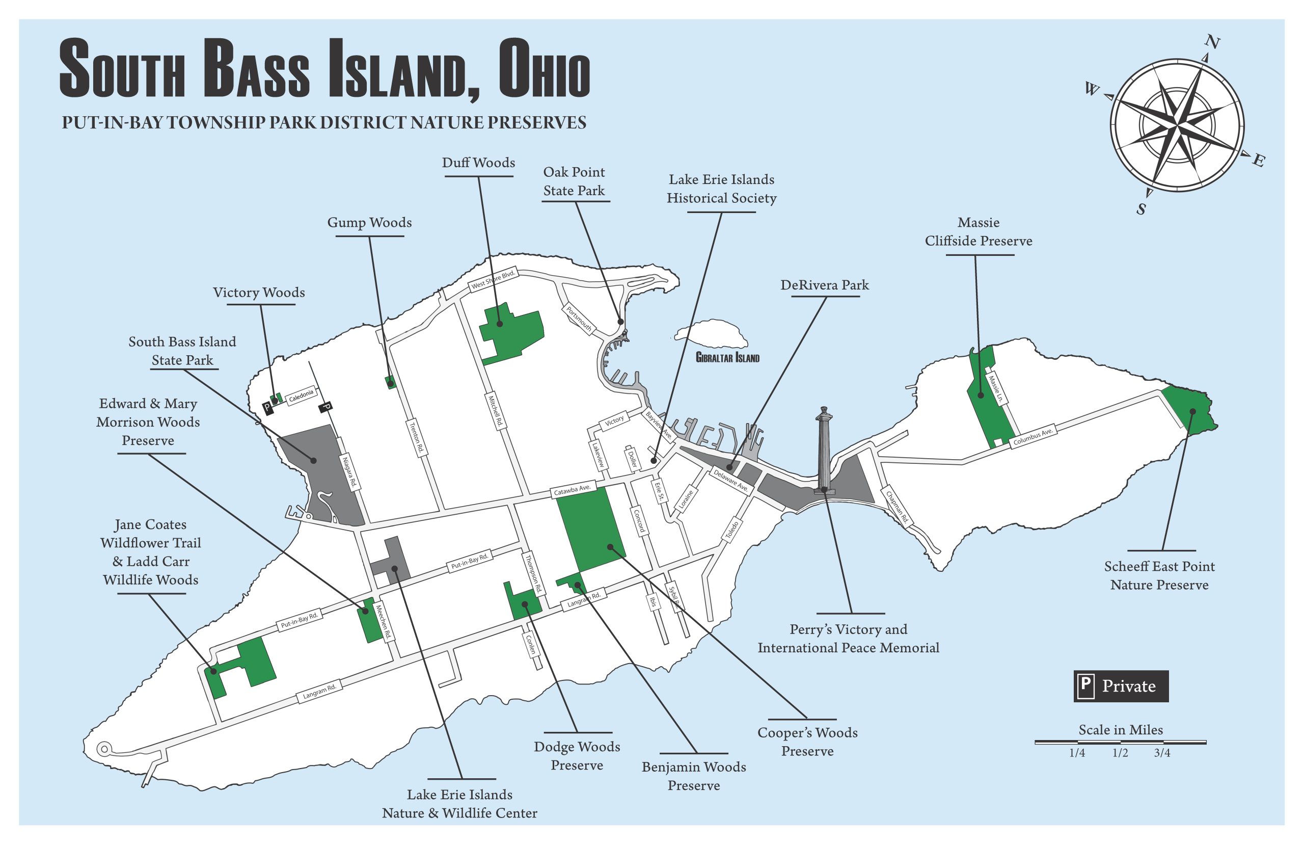 lake erie islands map：lake erie islands guide map