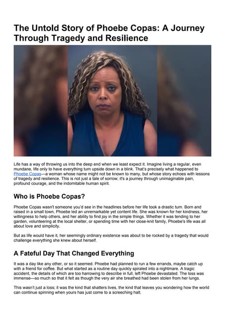 phoebe copas:phoebe's journey