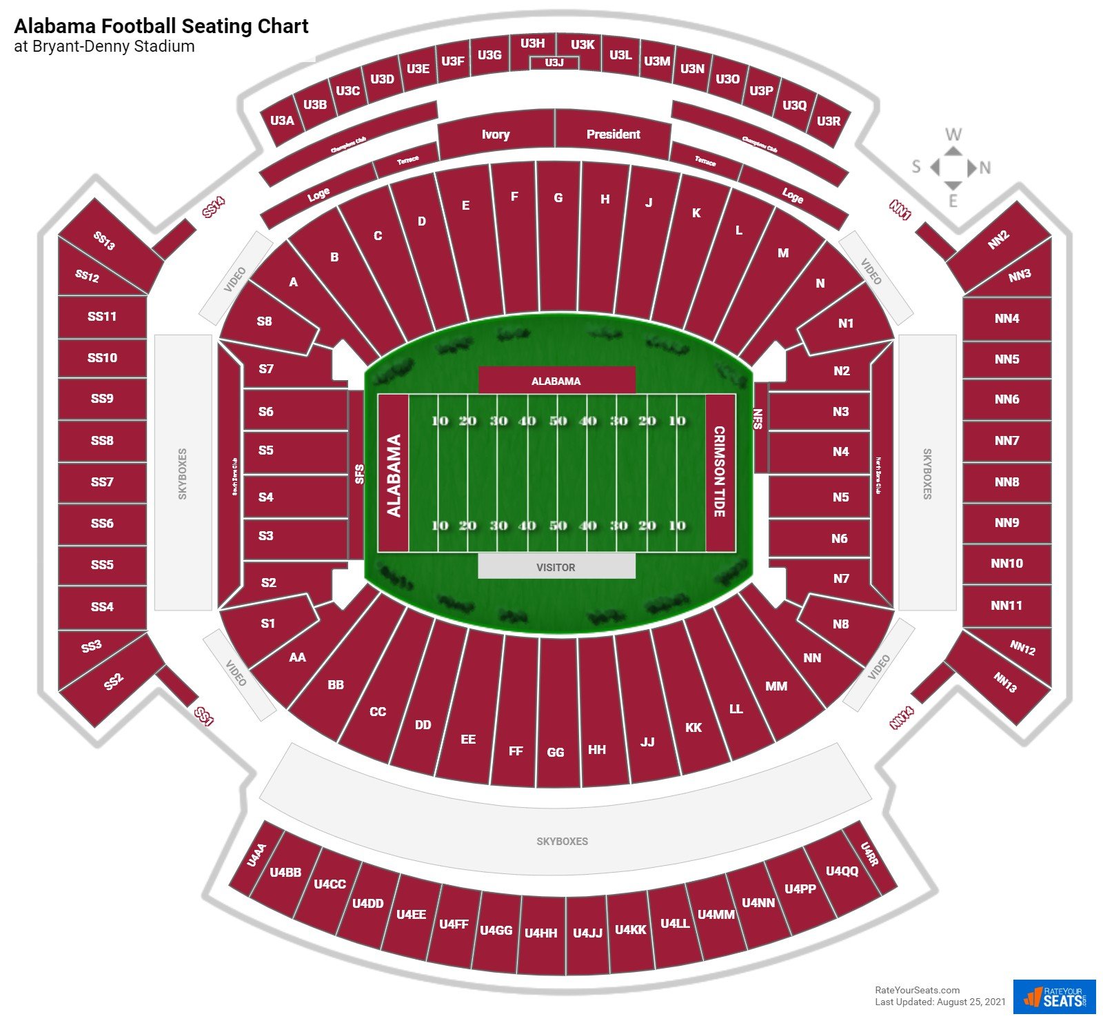Bryant Denny Seating Chart View: Simple Tips for Choosing Seats.